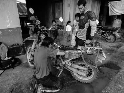 Making repairs in Guatemala